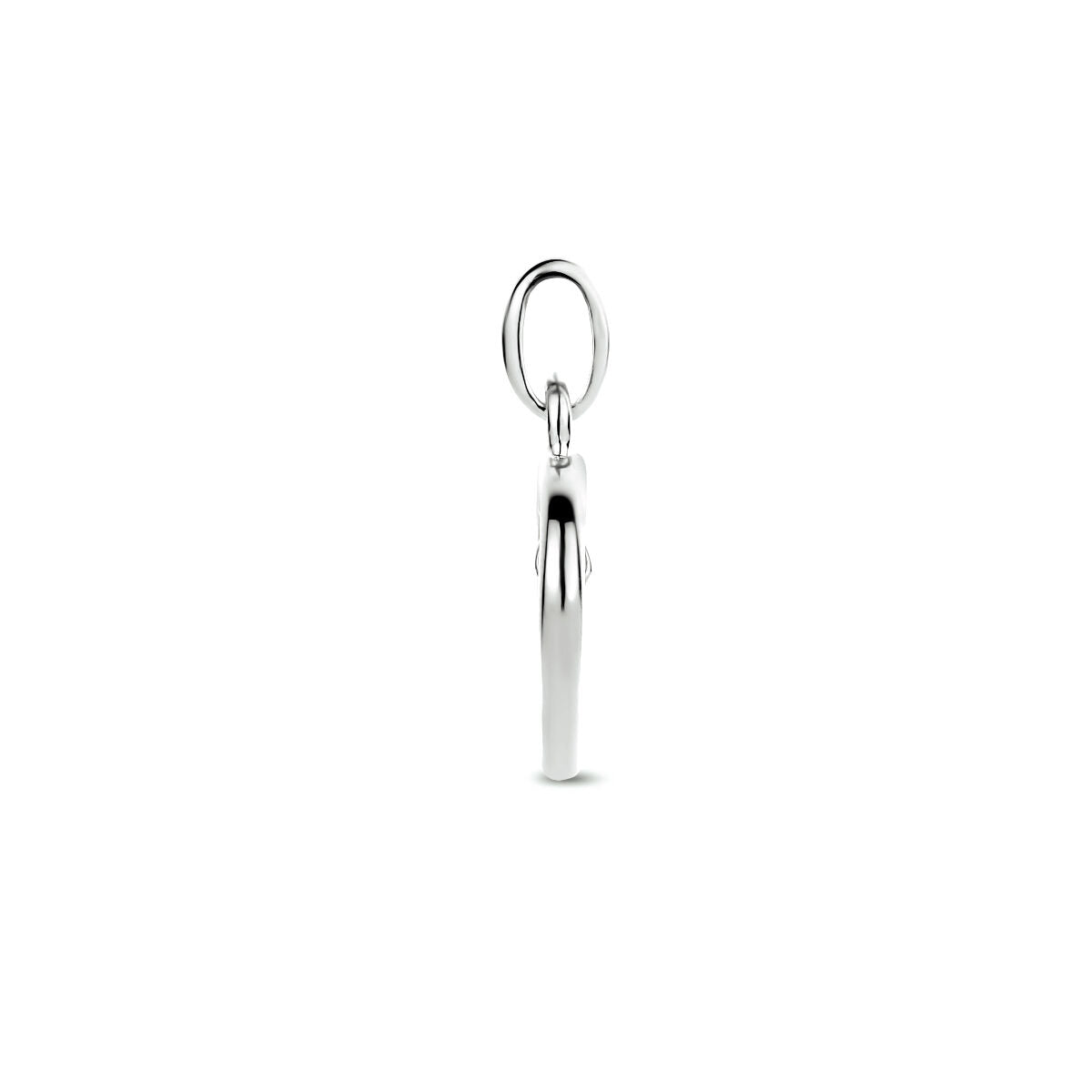 pendentif cœur zircone argent rhodié