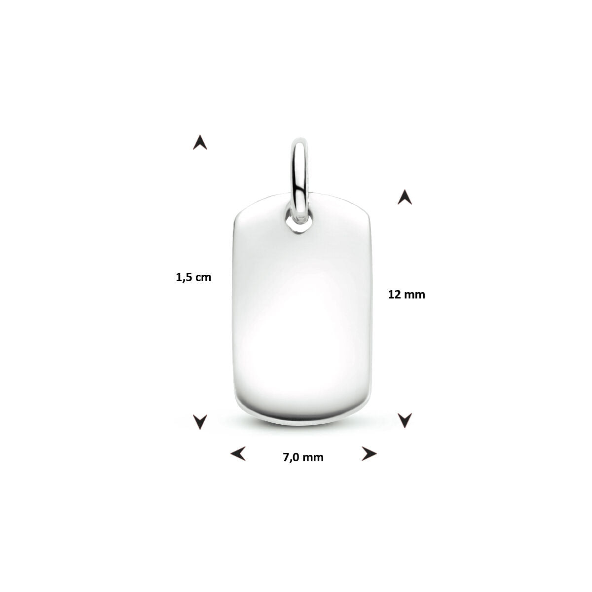 pendentif en argent rhodié