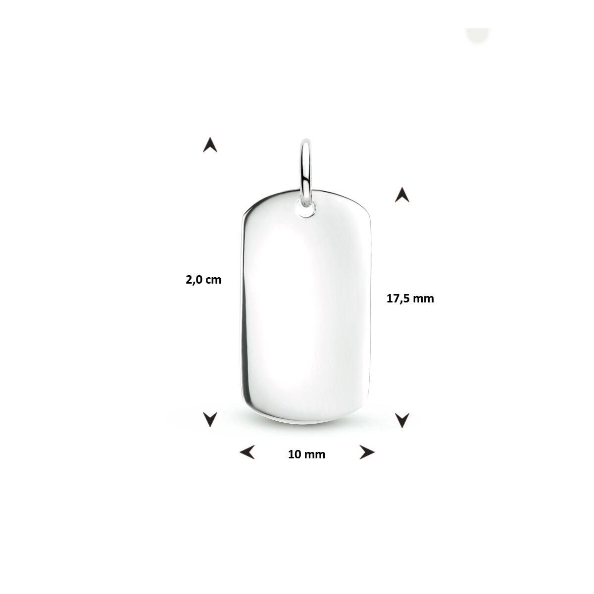 pendentif en argent rhodié