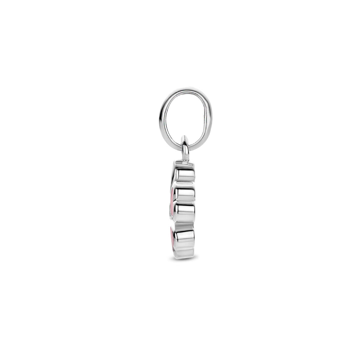 pendentif fleur zircone argent rhodié