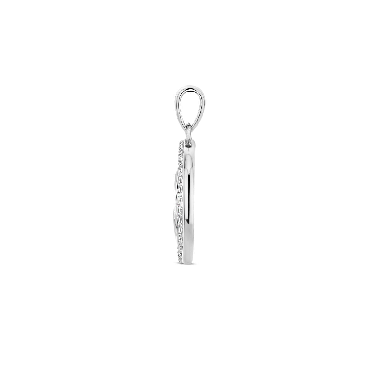 pendentif mère et enfant zircone argent rhodié