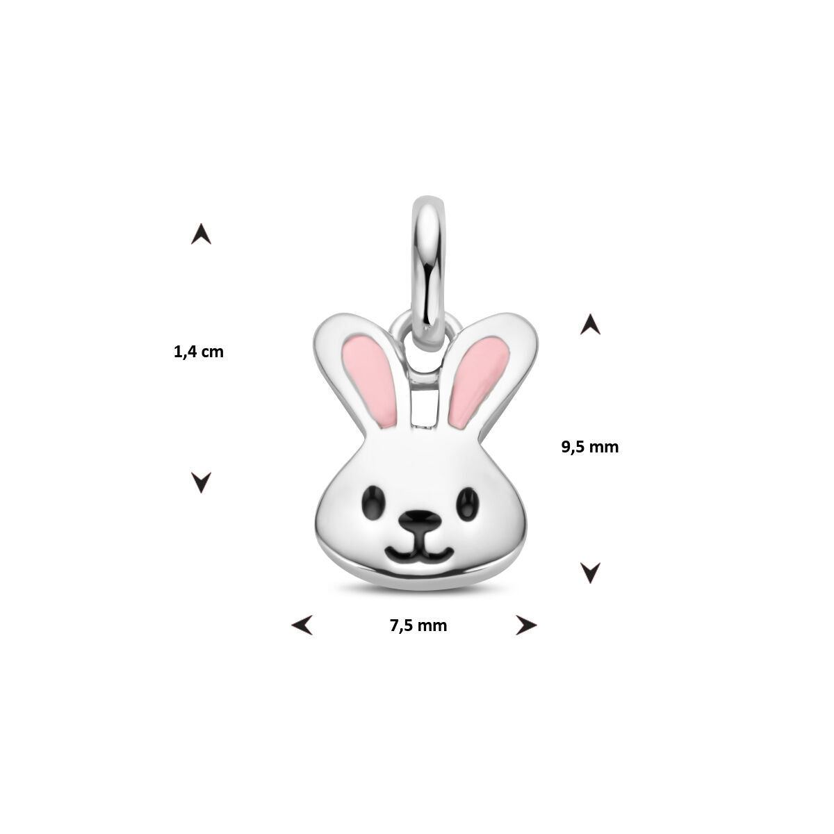 pendentif lapin argent rhodié