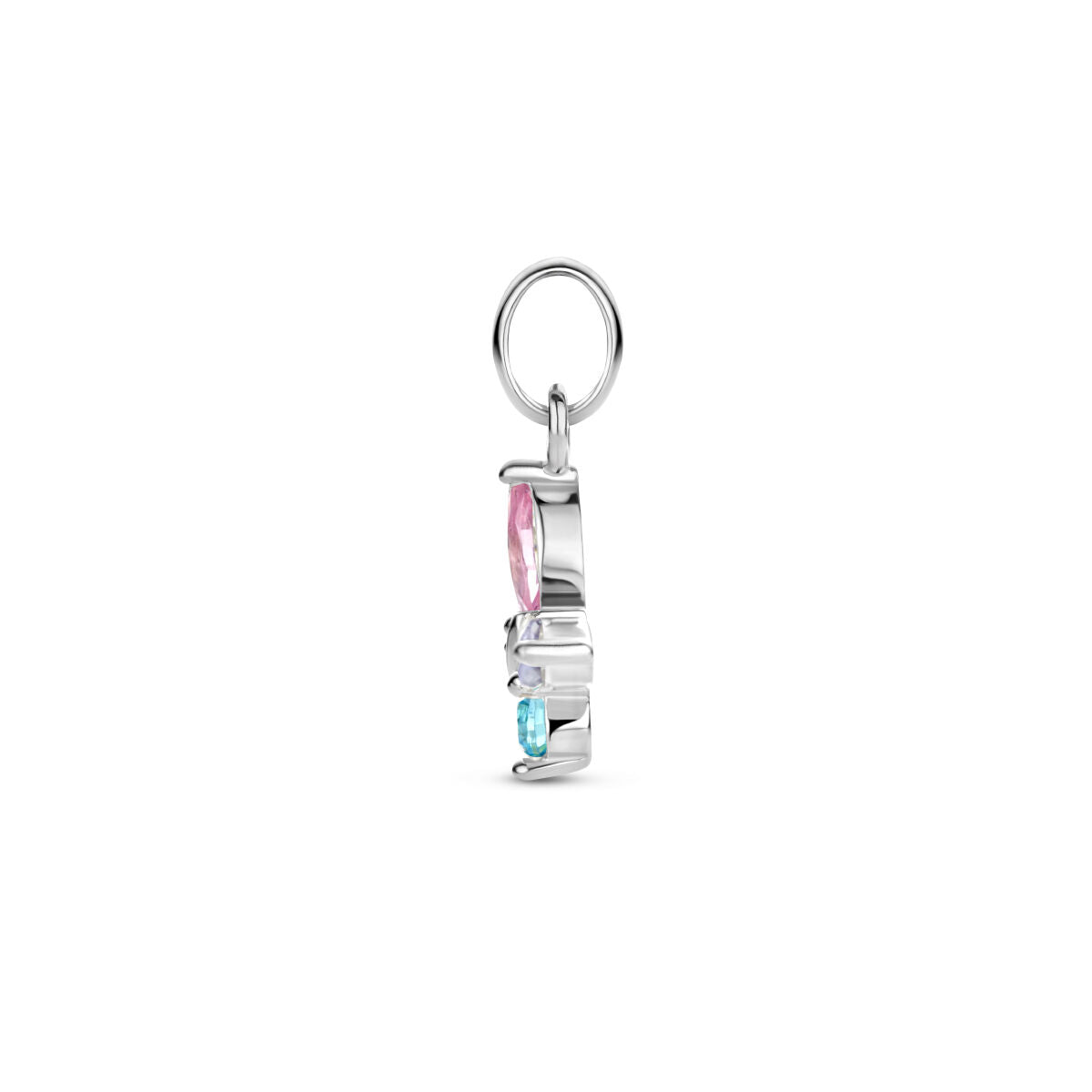 pendentif papillon plusieurs couleurs zircone argent rhodié