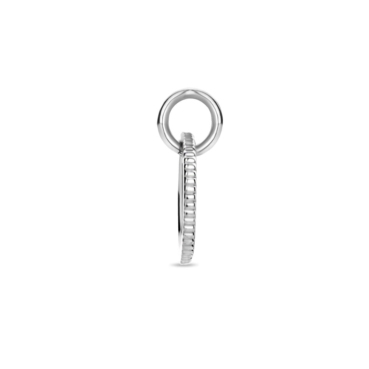 pendentif rond argent rhodié