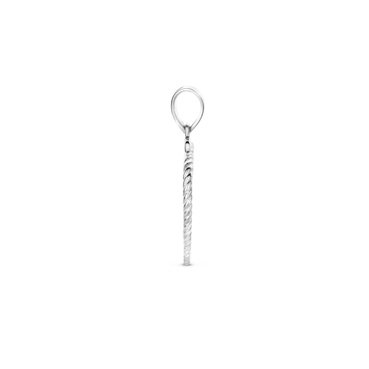pendentif cœur et note de musique argent rhodié