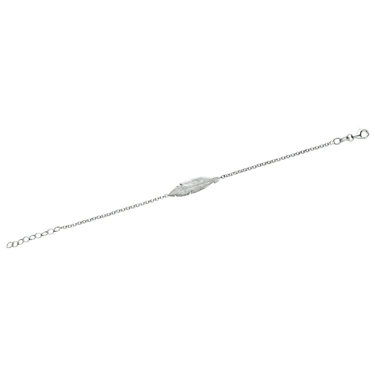 bracelet ressort 16,5 + 2,5 cm argent rhodié