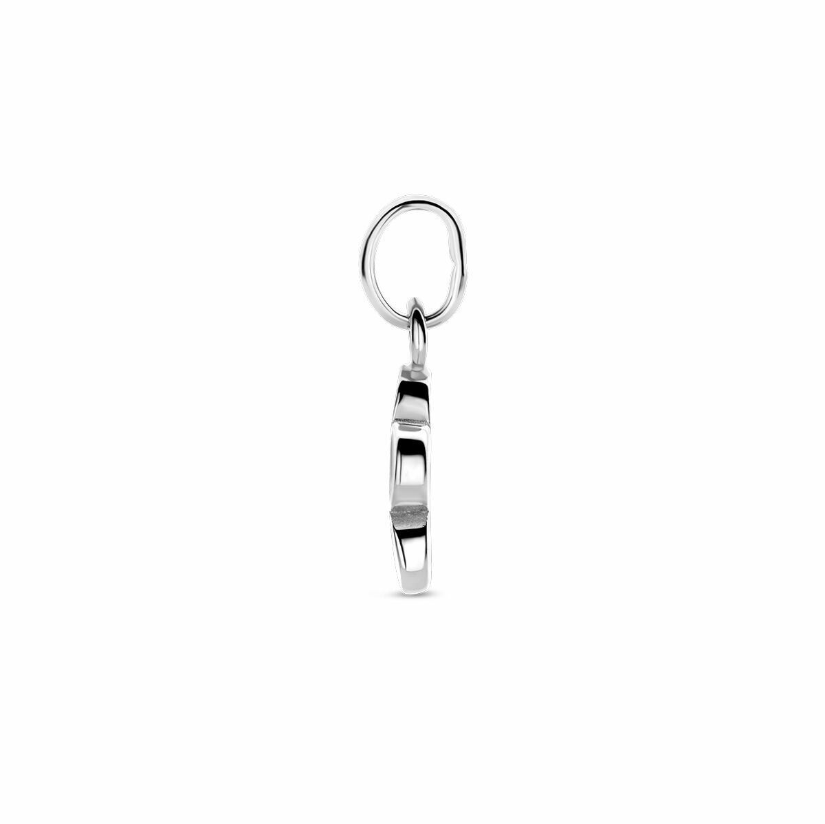 pendentif fleur argent rhodié