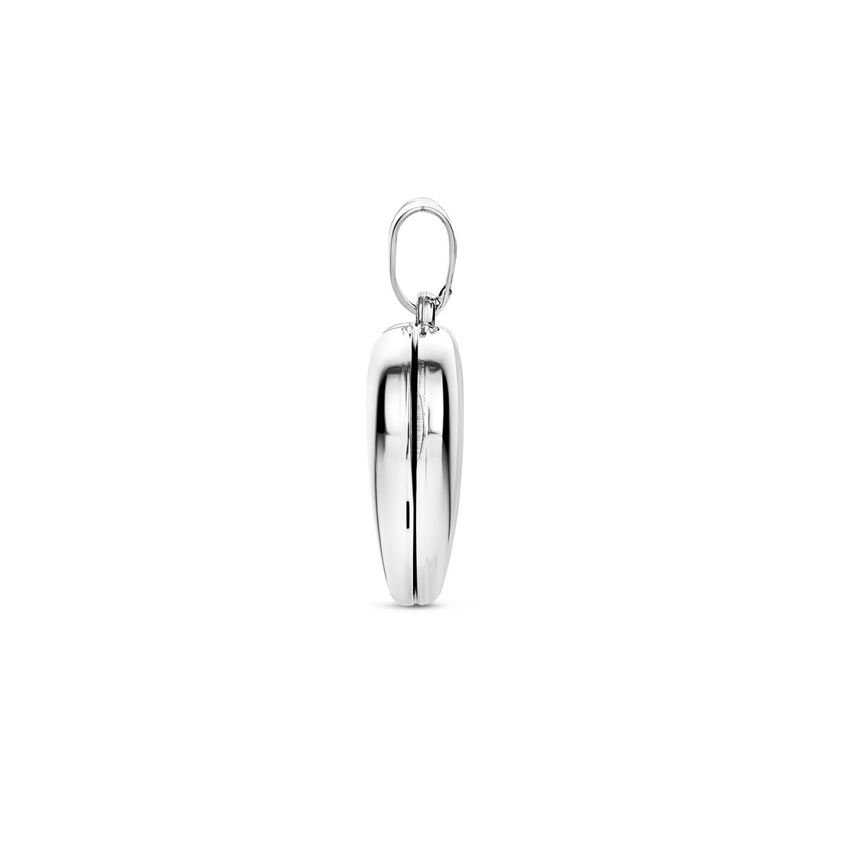 médaillon cœur poli/mat argent rhodié