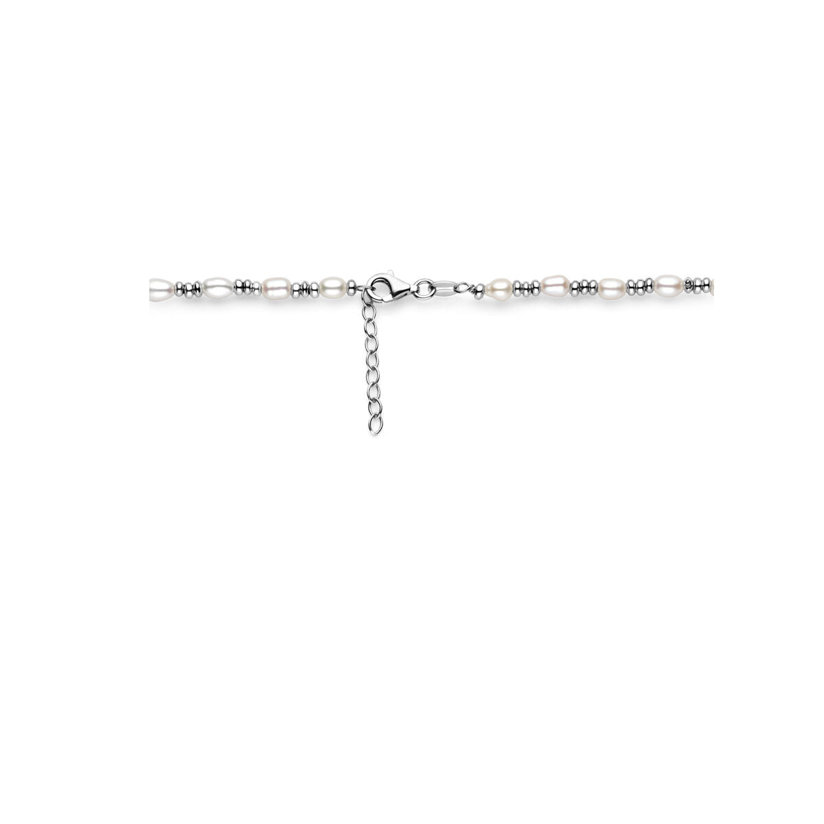collier perles argent rhodié