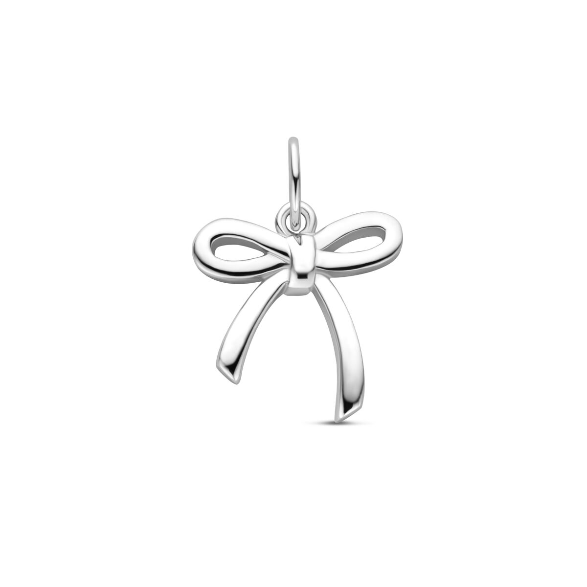 pendentif en forme de nœud en argent rhodié de 16 mm.