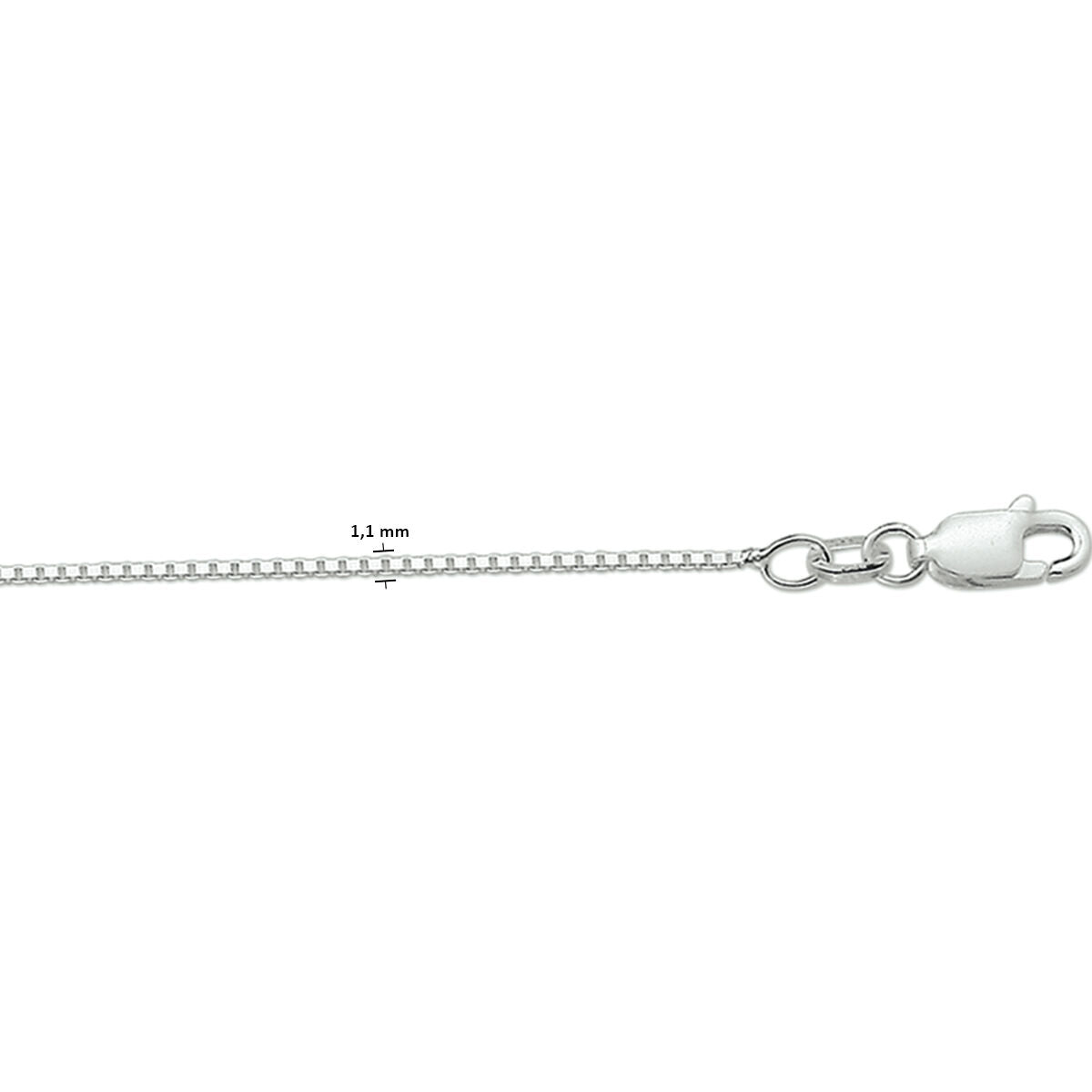 Collier vénitien en argent rhodié de 1,1 mm avec fermoir.