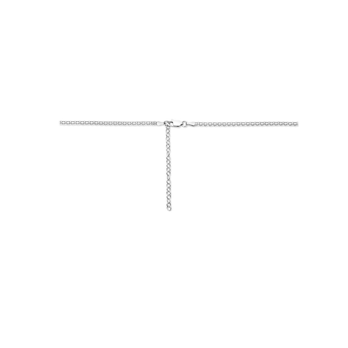 collier bismarck 2,4 mm 37 + 5 cm argent rhodié