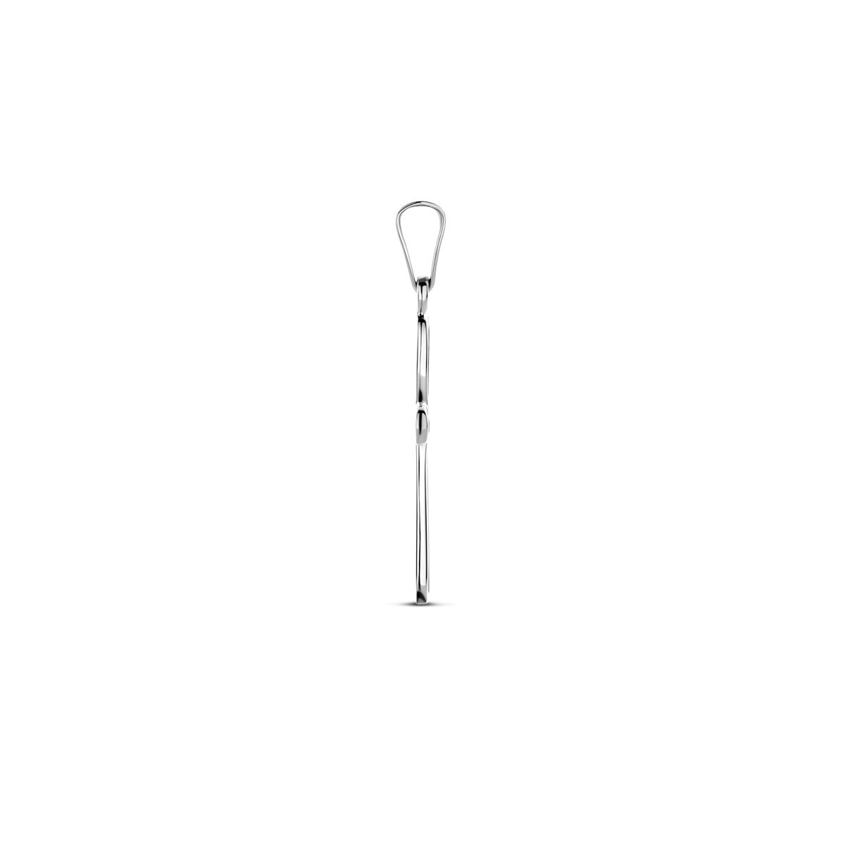 pendentif croix 25 mm argent rhodié