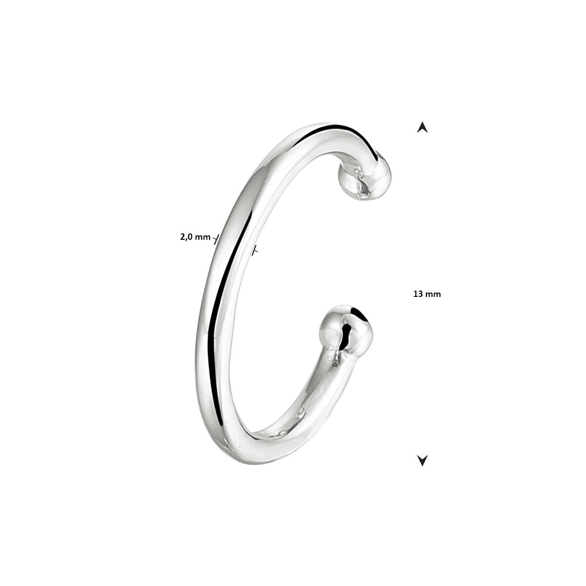 earcuff argent rhodié