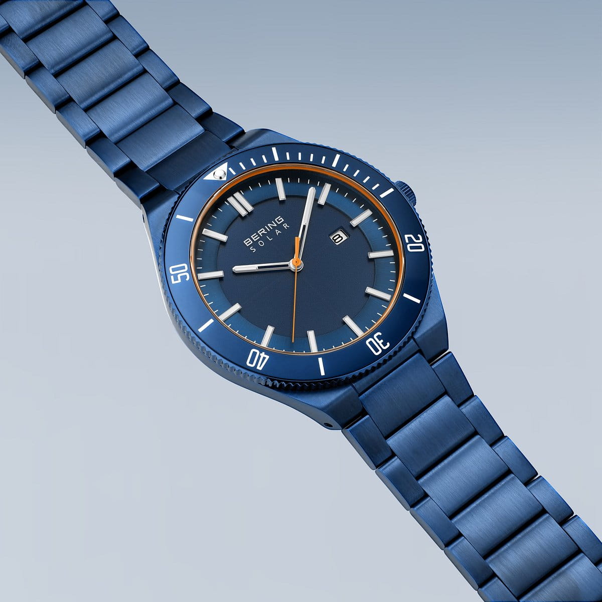 bering montre pour homme cadran bleu - 14443-797