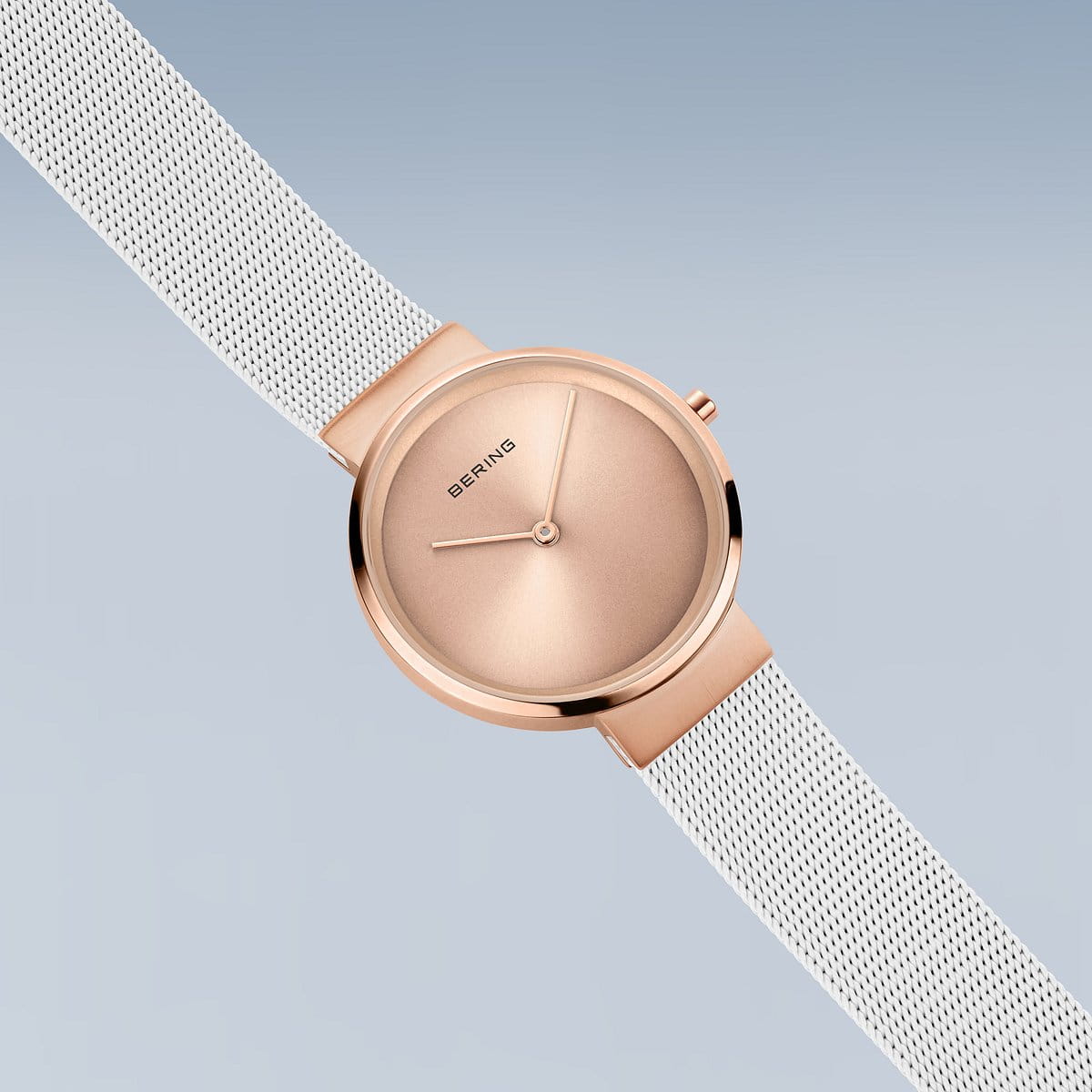 bering montre pour femme cadran or rose - 14531-266