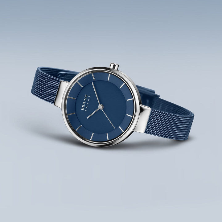bering dames horloge blauwe wijzerplaat - 14631-307