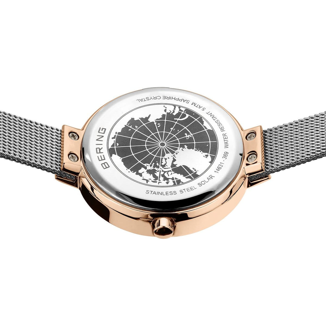 bering dames horloge grijze wijzerplaat - 14631-369