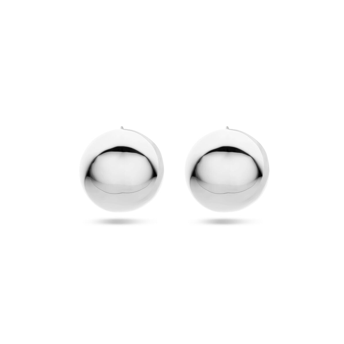 Boucles d'oreilles en argent rhodié de 15 mm, avec une finition lisse et brillante.