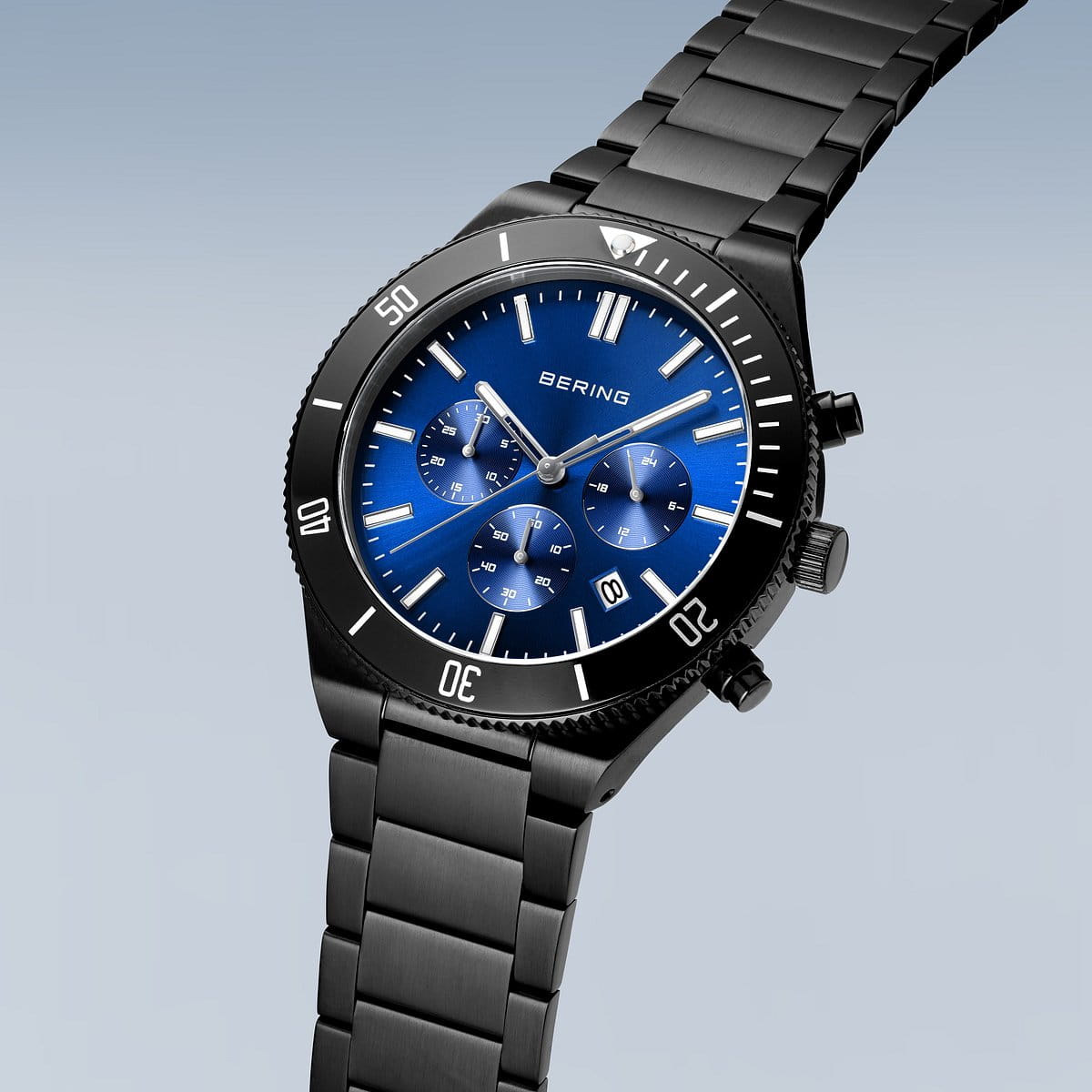 bering montre pour homme cadran bleu - 15043-727
