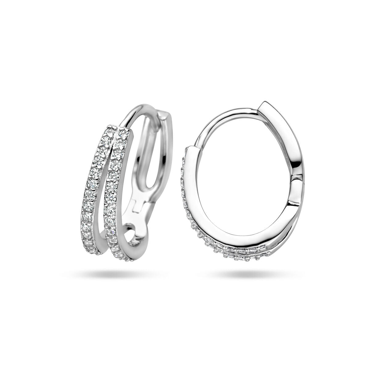 créoles zircone argent rhodié