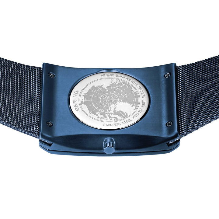 Bering heren horloge blauwe wijzerplaat - 16033-397