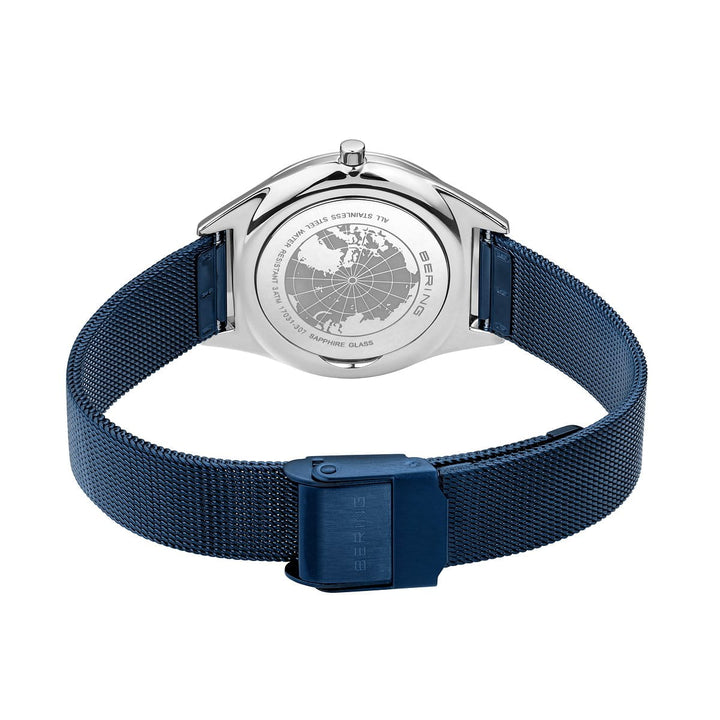 bering unisex horloge blauwe wijzerplaat - 17031-307