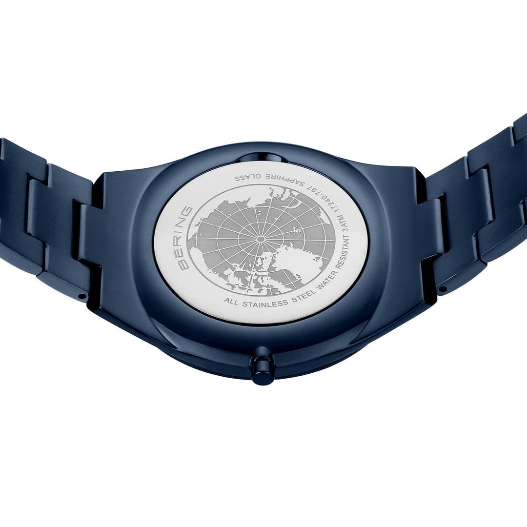 Bering heren horloge blauwe wijzerplaat - 17240-797