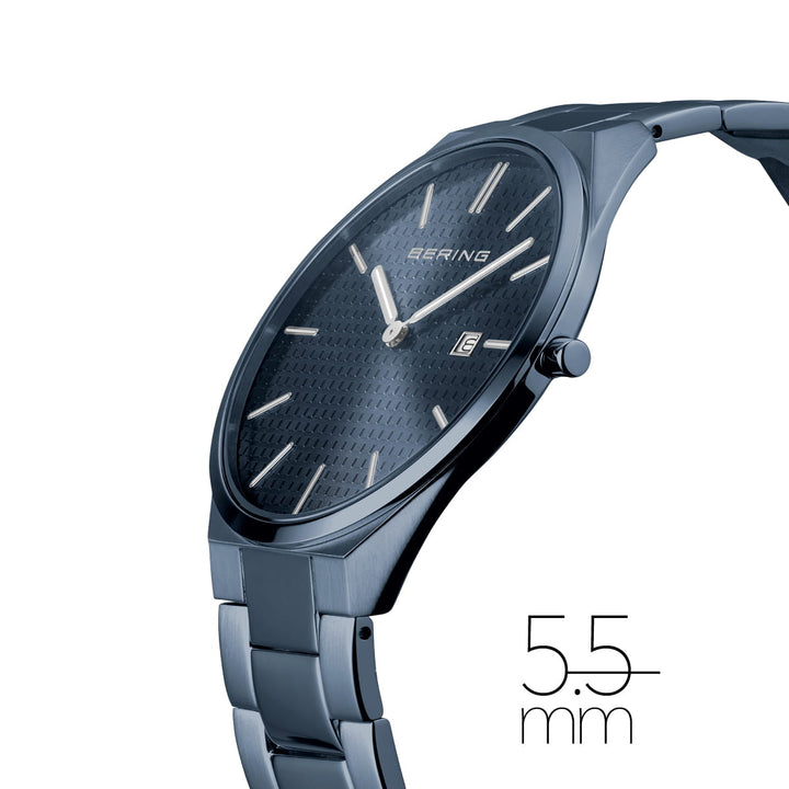Bering heren horloge blauwe wijzerplaat - 17240-797