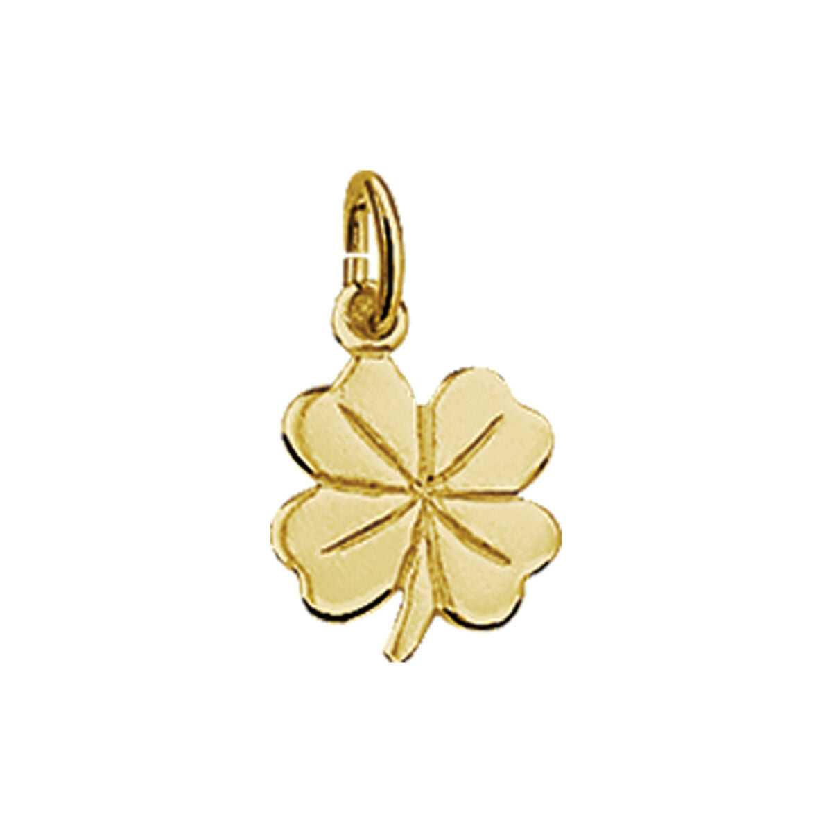pendentif en forme de trèfle en or jaune.