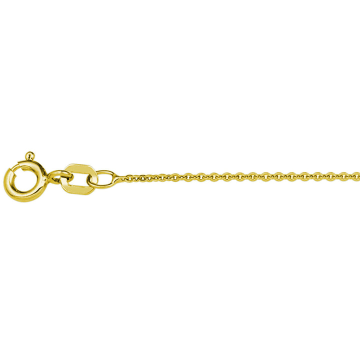 collier anker plat 1,1 mm 3 micron zilver verguld (geel)