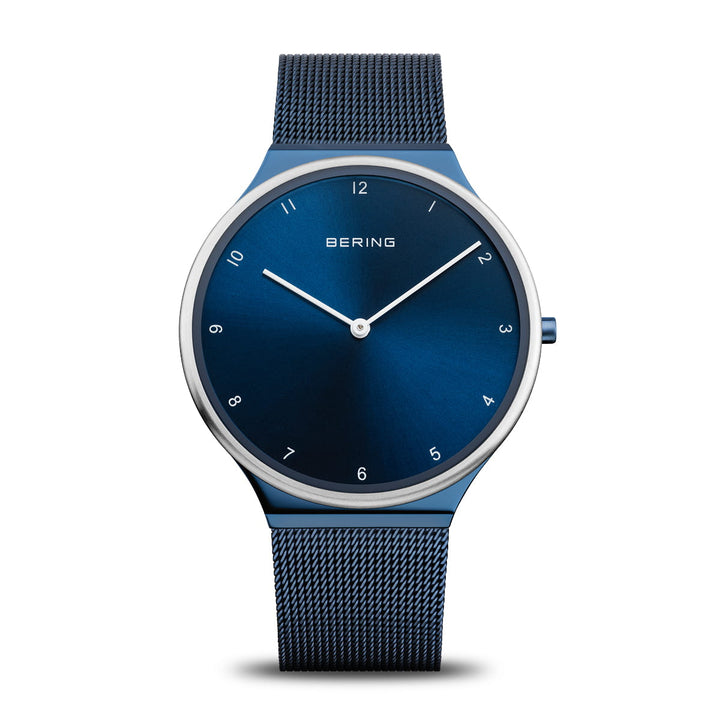 bering dames horloge blauwe wijzerplaat - 18440-397