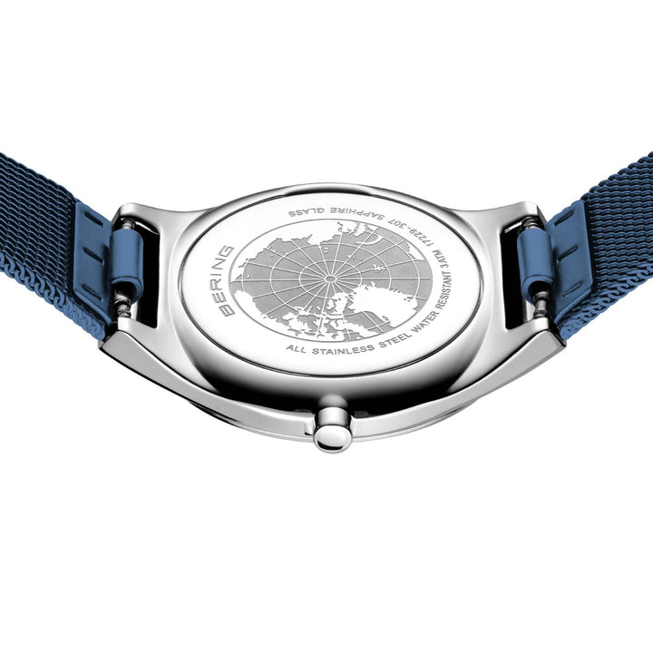 bering unisex horloge blauwe wijzerplaat - 18729-307