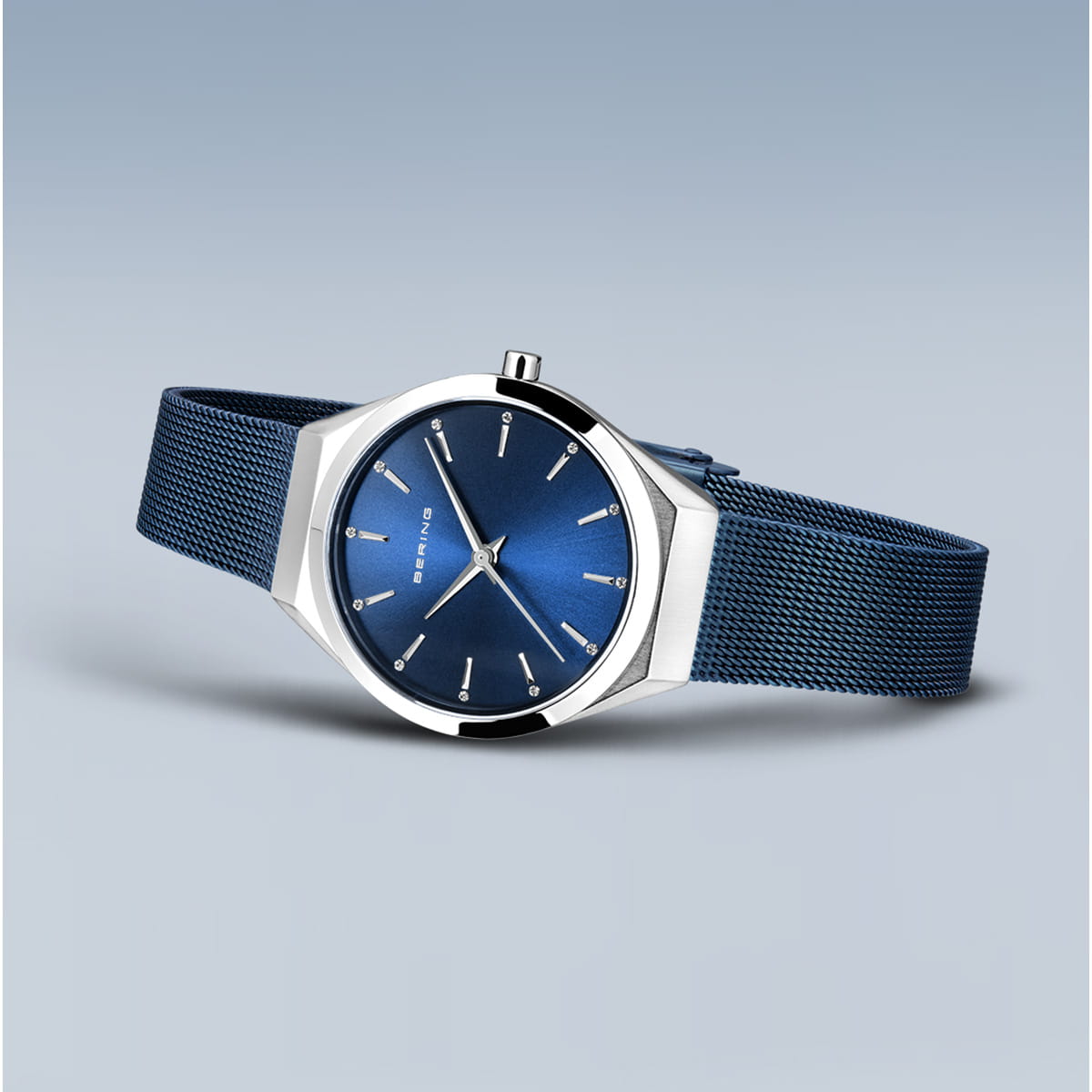 bering montre unisexe cadran bleu - 18729-307