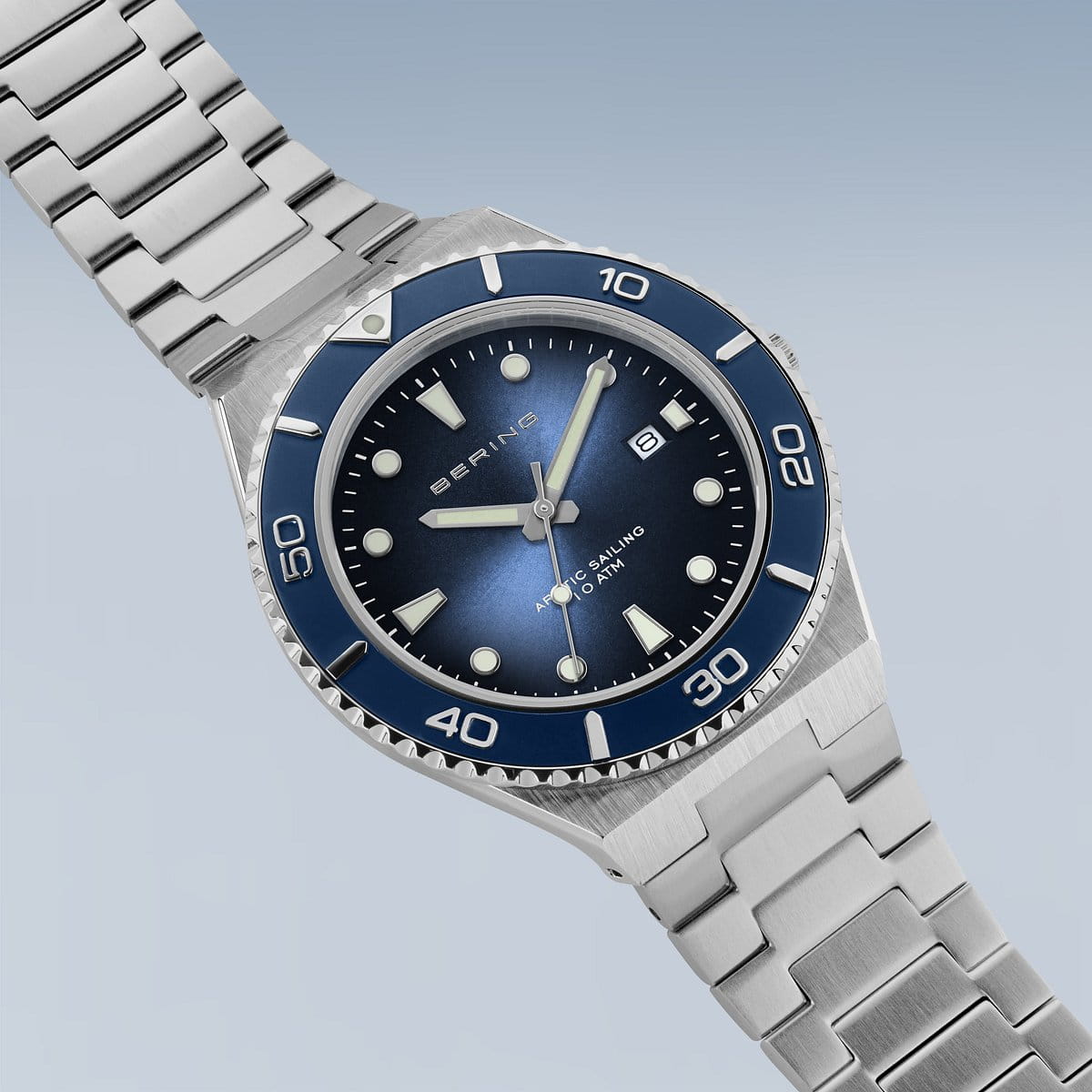 bering montre pour homme cadran bleu - 18940-707