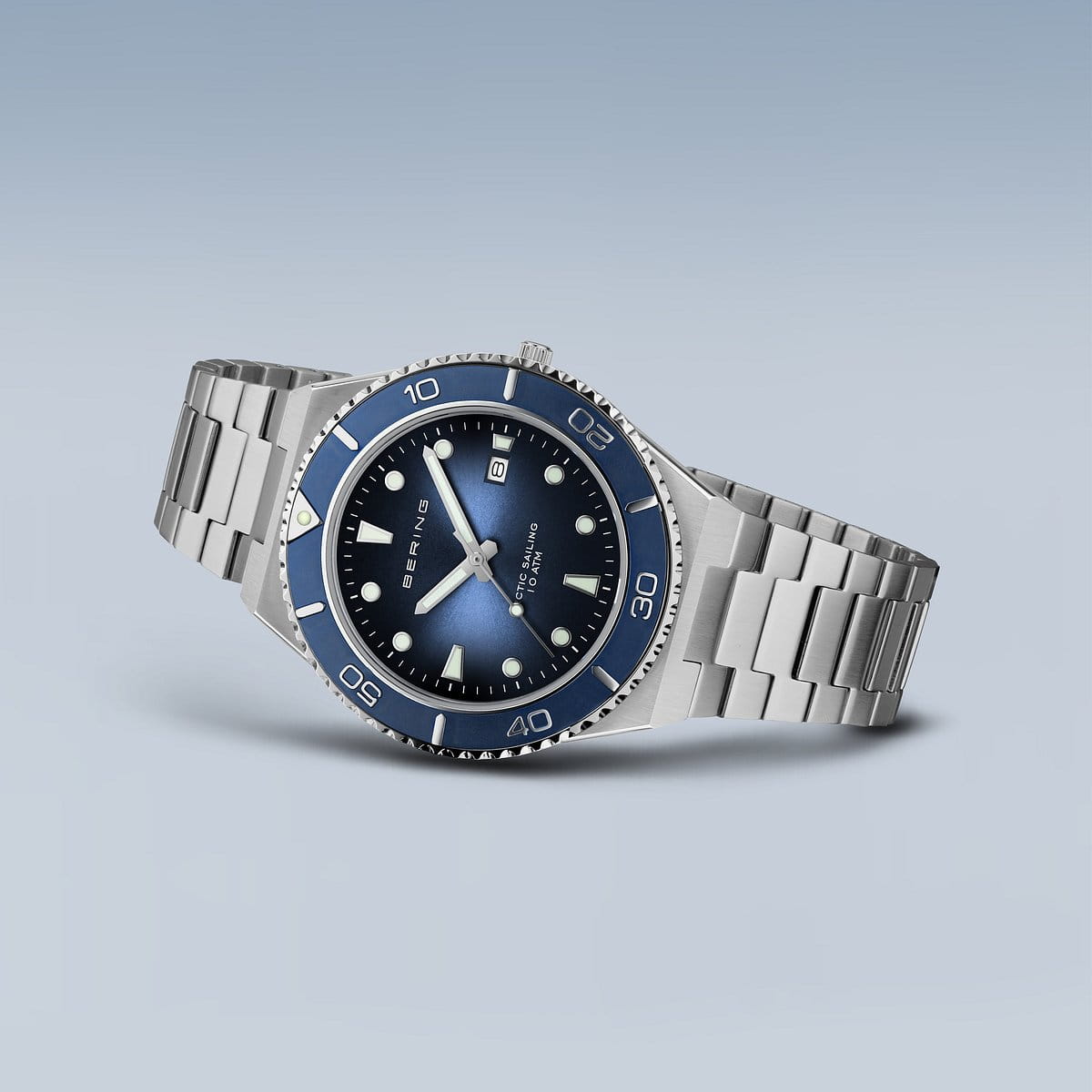 bering montre pour homme cadran bleu - 18940-707