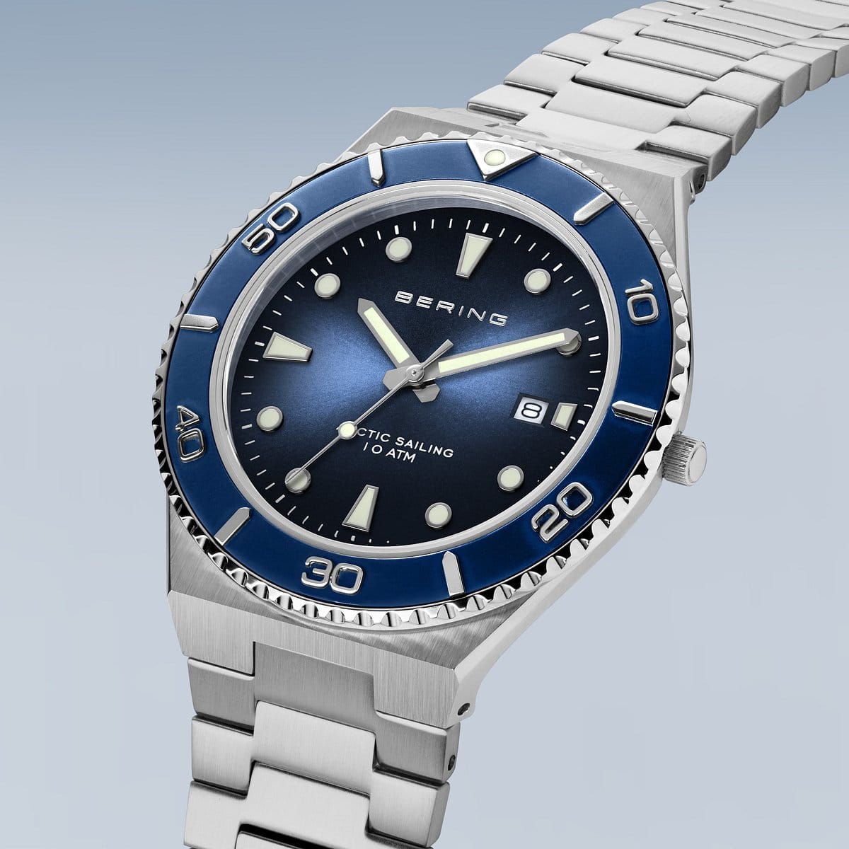 bering montre pour homme cadran bleu - 18940-707