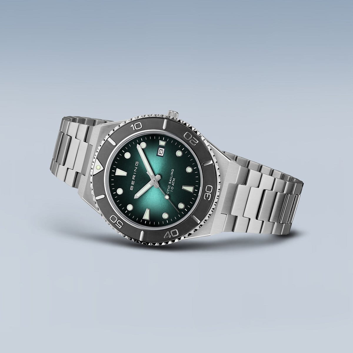 bering montre pour homme cadran vert - 18940-708