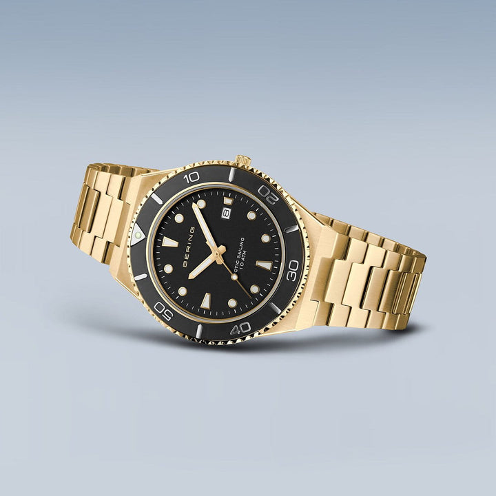 bering heren horloge zwarte wijzerplaat - 18940-732