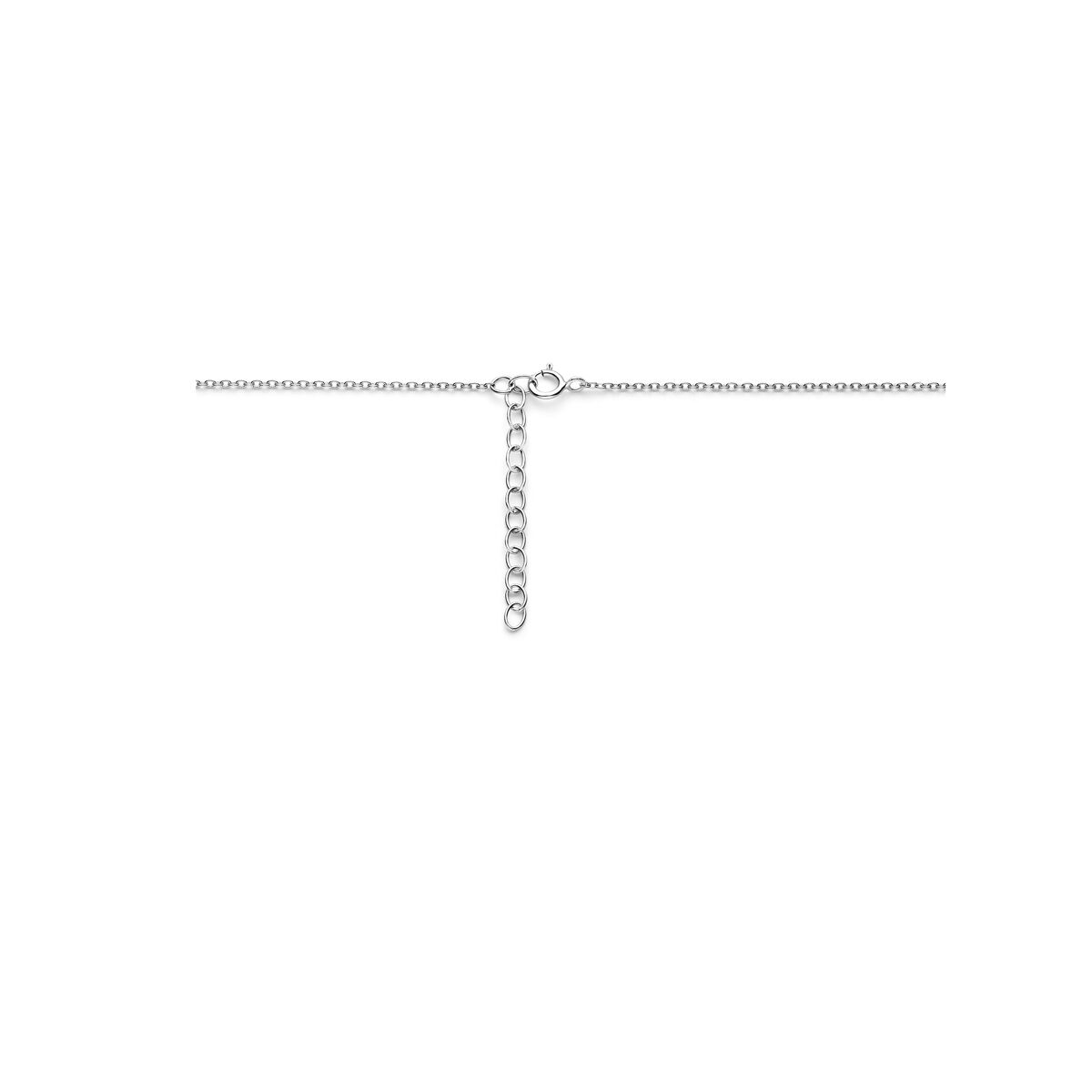 collier trèfle 41 + 4 cm argent rhodié
