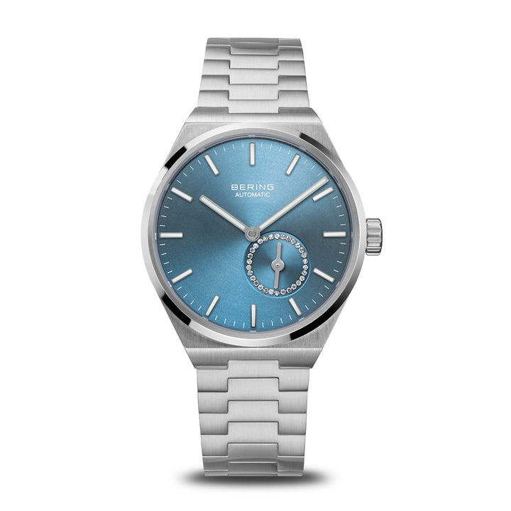 bering dames horloge blauwe wijzerplaat - 19435-Charity
