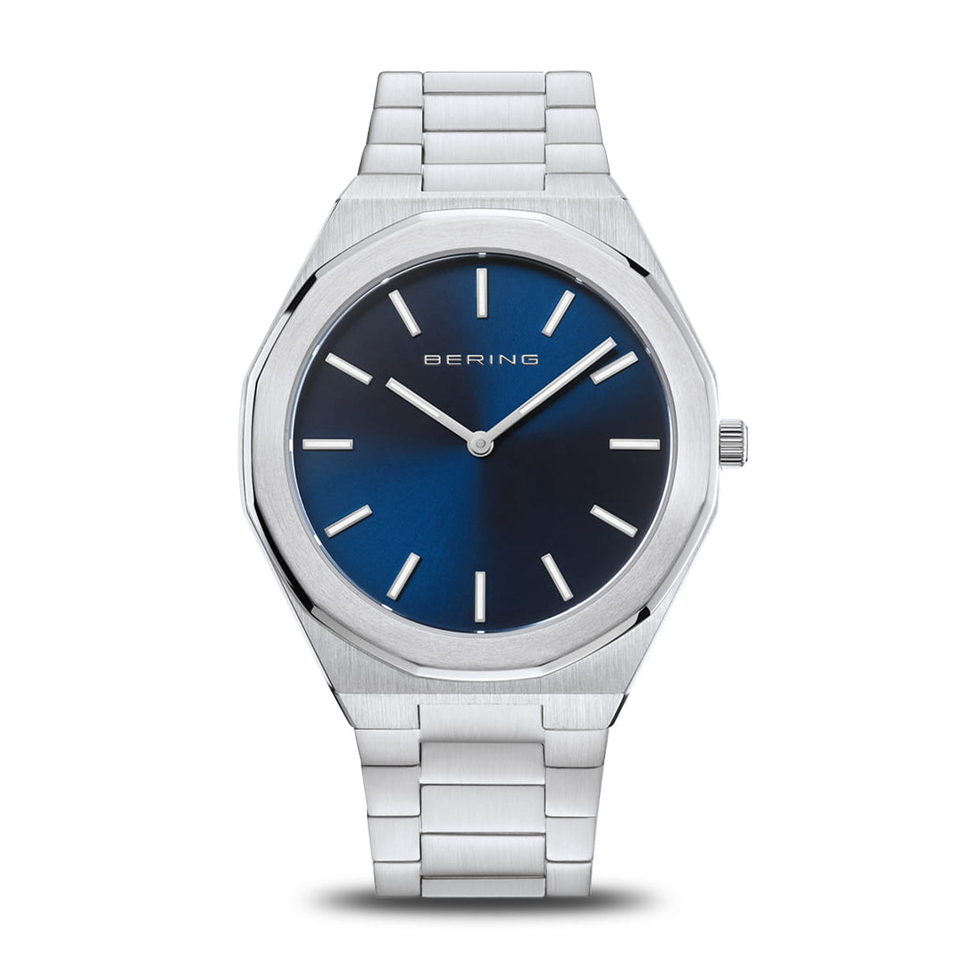 bering heren horloge blauwe wijzerplaat - 19641-707