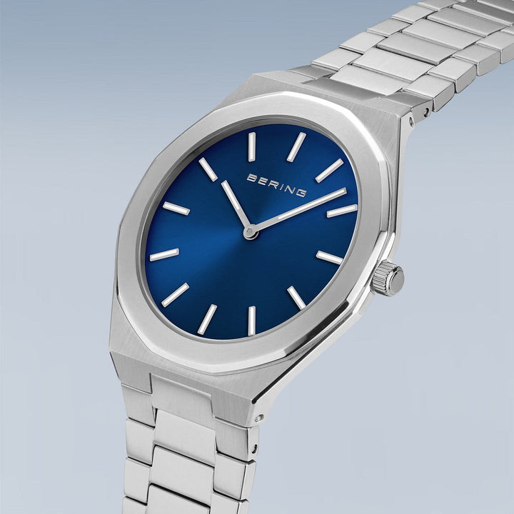 bering heren horloge blauwe wijzerplaat - 19641-707