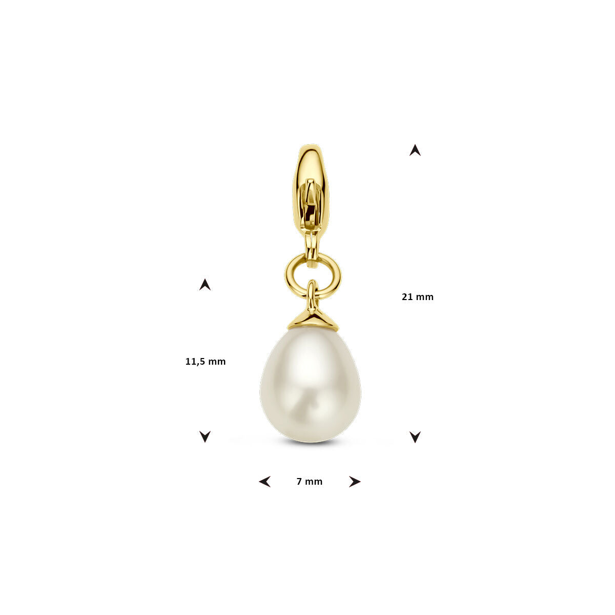breloque perle 14K or jaune