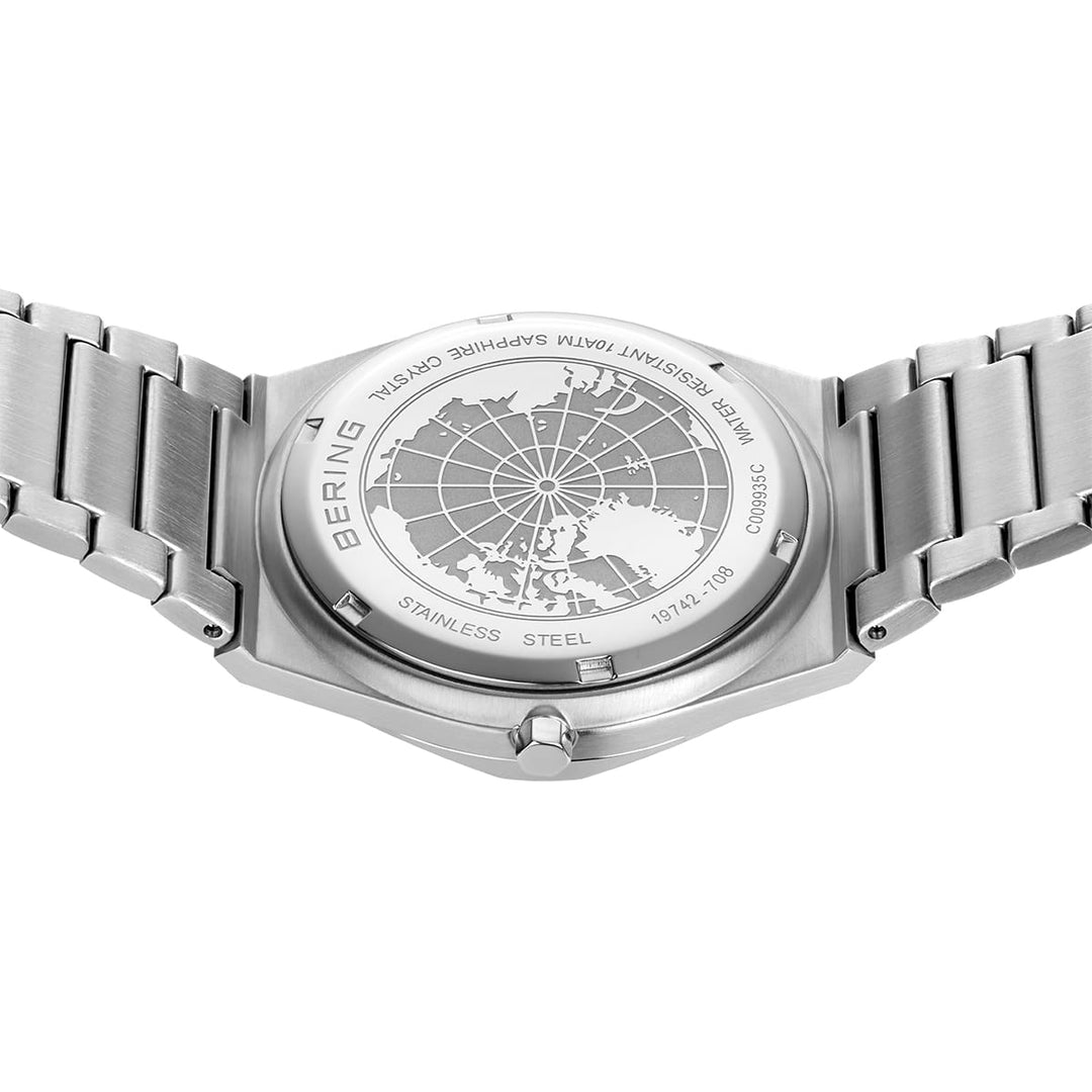 bering heren horloge groene wijzerplaat - 19742-708