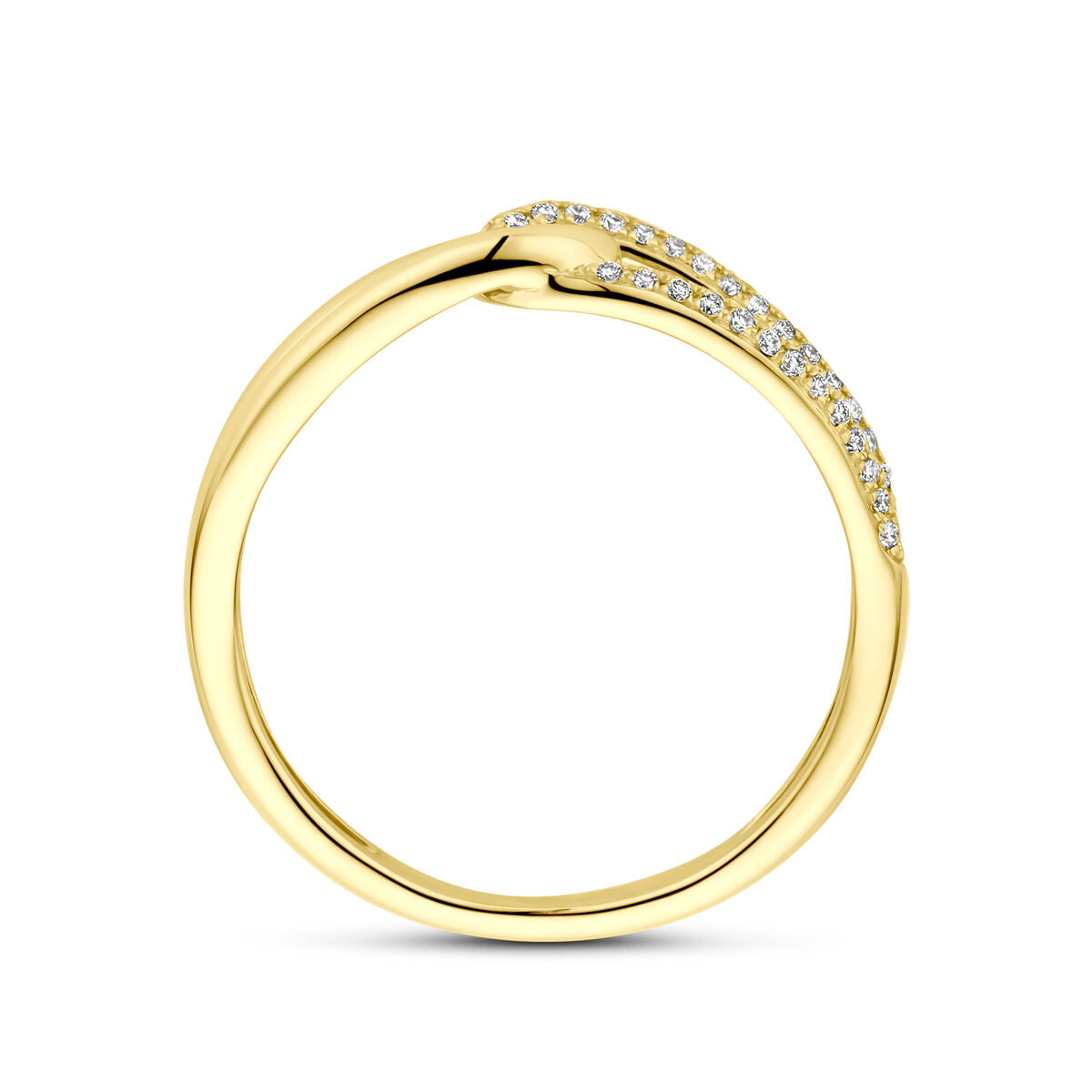 bague diamant 0.14ct h si or jaune 14K