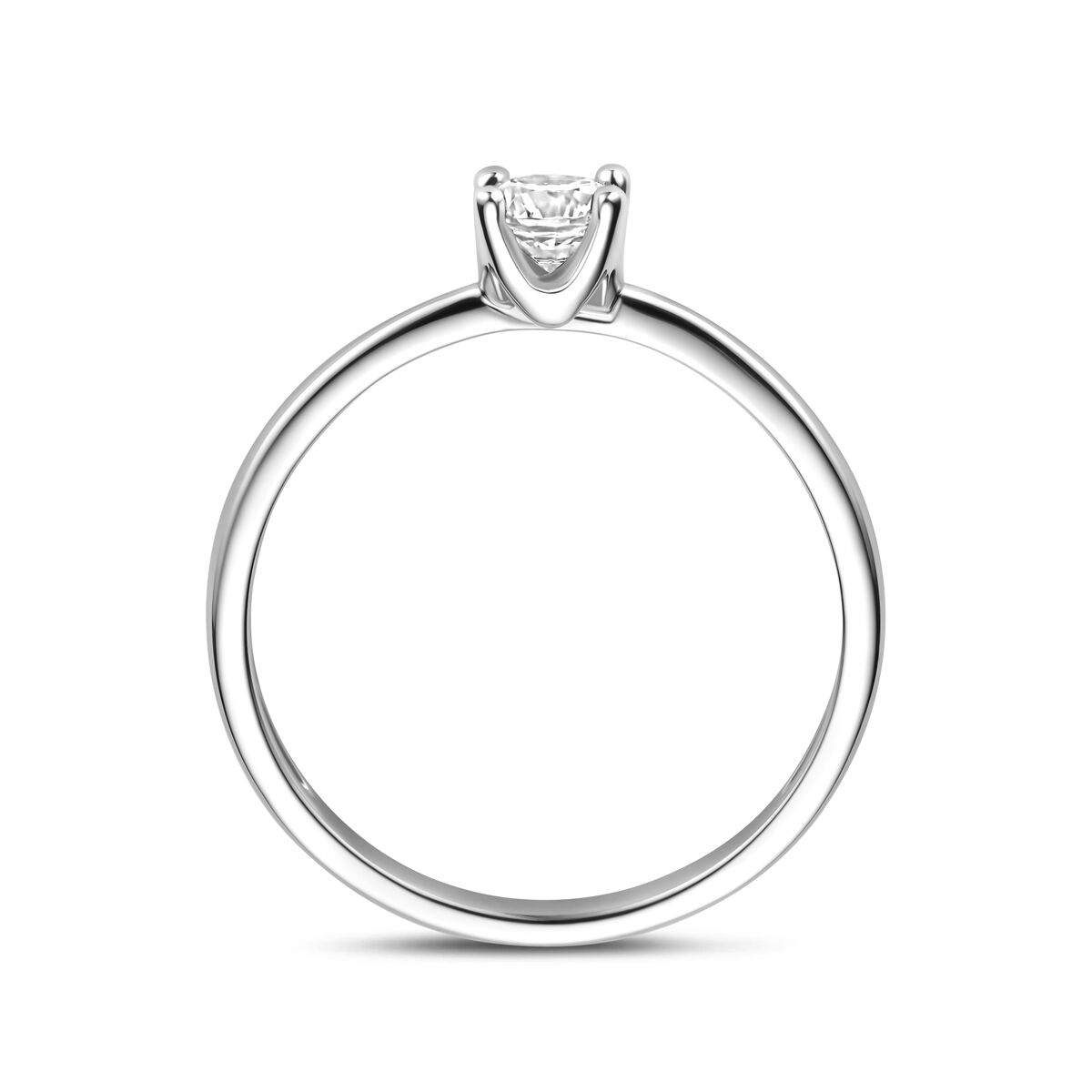 Bague pour femme en argent avec zircone – rhodiée argent 925