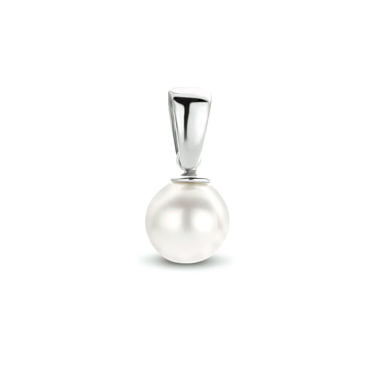pendentif en perle en or blanc 14K.