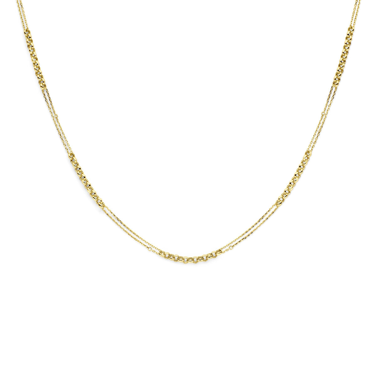 Collier en or 14K avec des maillons délicats et une finition brillante.