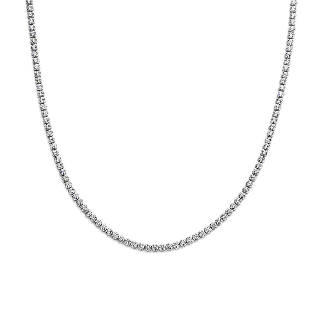tenniscollier zirkonia 2,5 mm 40 + 5 cm zilver gerhodineerd